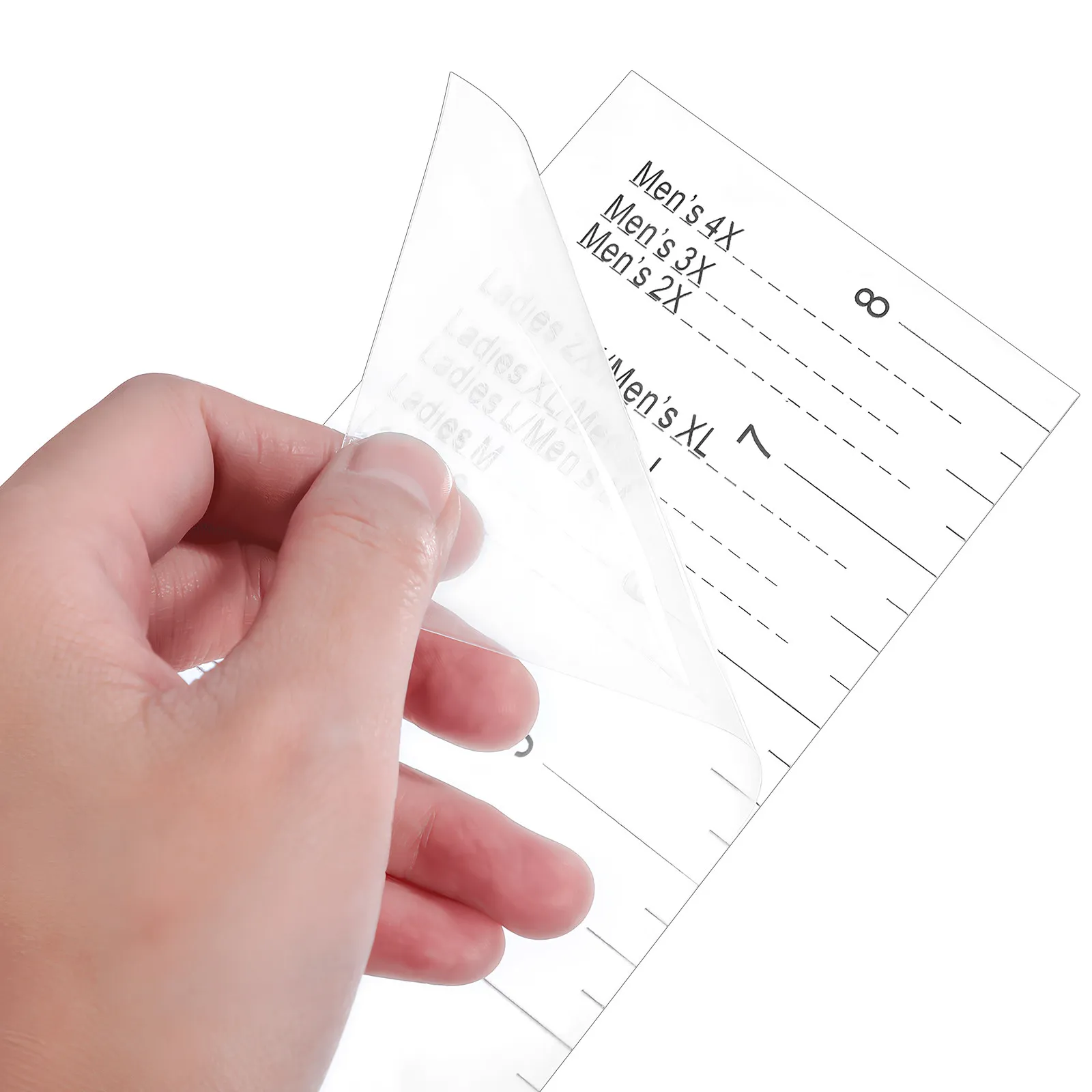 2Pcs T-Shirt Ruler Set Transparent Alignment Guide Ruler for Accurate Clothing Sizing Measuring Fast Workflow in Garment
2Pcs T-Shirt Ruler Set Transparent Alignment Guide Ruler for Accurate Clothing Sizing Measuring Fast Workflow in Garment