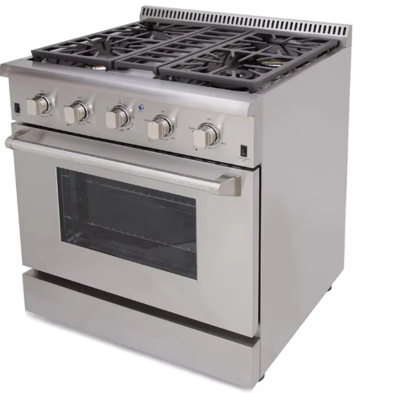 freestanding electric gas cooker 4 burners with oven and convection for household or motorhome use
freestanding electric gas cooker 4 burners with oven and convection for household or motorhome use