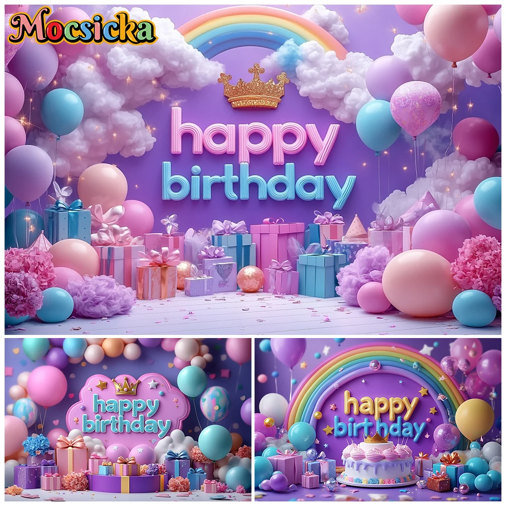 Mocsicka Happy Birthday Photography Backdrop Purple Cake Crush Decoration Baby Shower Portrait Photo Background Studio Wallpaper
Mocsicka Happy Birthday Photography Backdrop Purple Cake Crush Decoration Baby Shower Portrait Photo Background Studio Wallpaper