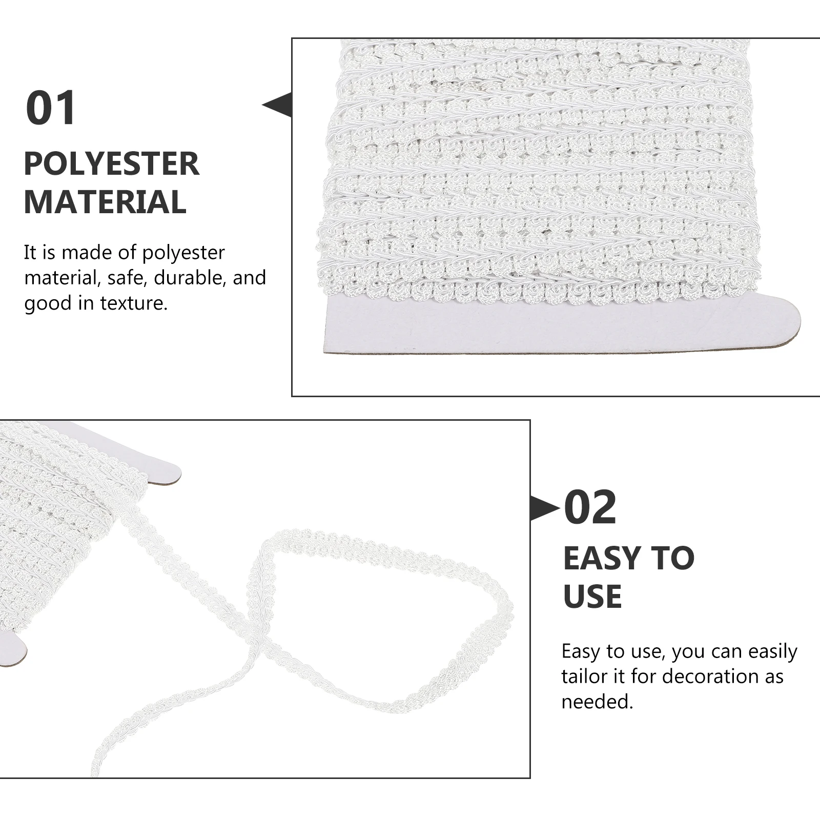 Wavy Lace Trim DIY Braid Polyester Curtain Edge White Garland Sewing Garment Edging Ribbon Handmade Accessories
Wavy Lace Trim DIY Braid Polyester Curtain Edge White Garland Sewing Garment Edging Ribbon Handmade Accessories