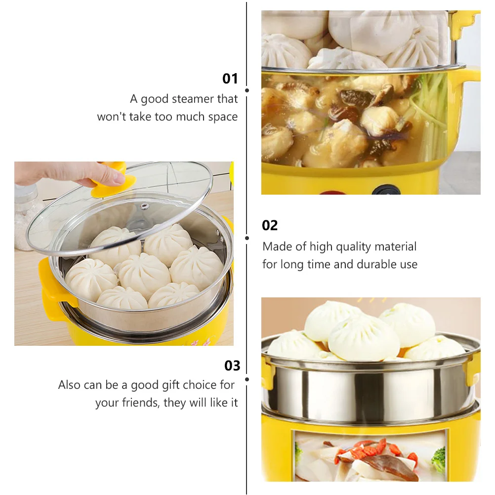 Steamer Pan Electric Hot Pot Multifunctional Cooking Travel Cooker Stainless Steel Seafood Vegetable Student
Steamer Pan Electric Hot Pot Multifunctional Cooking Travel Cooker Stainless Steel Seafood Vegetable Student