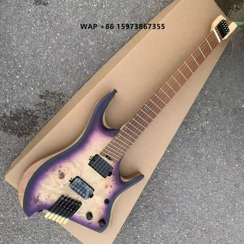 Factory Directly Sale, 6 String Fan Fret, Fanfret Headless Electric Guitar