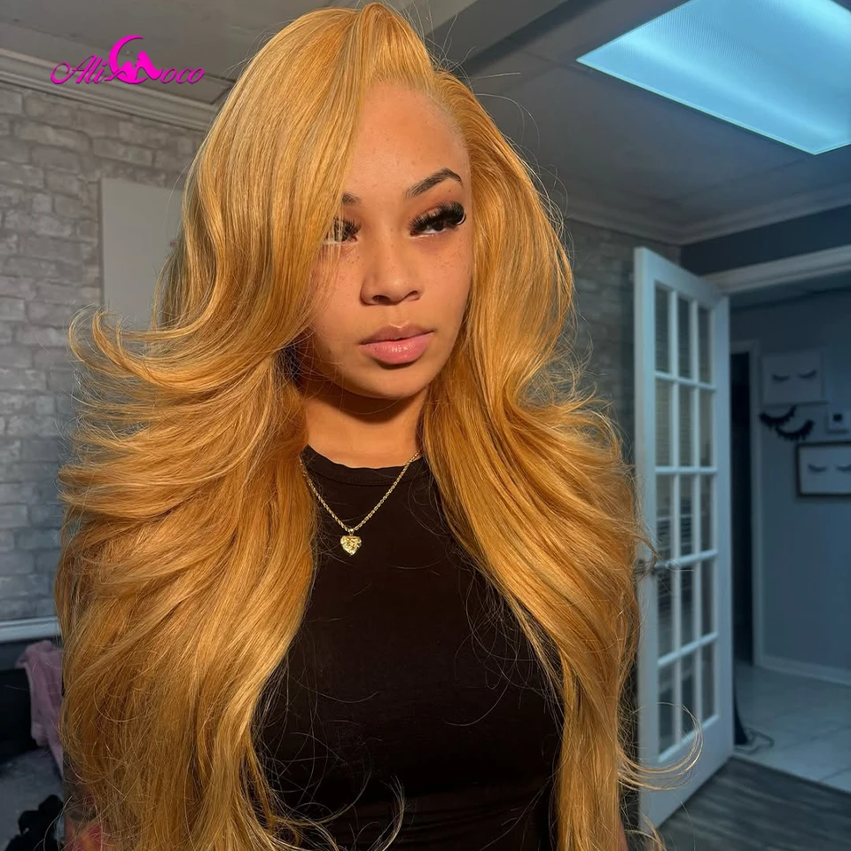 180 Density Ginger Blonde Body Wave 13X4 13X6 Lace Front Wig HD Transparent Brazilian Lace Front Human Hair Wig For Women
180 Density Ginger Blonde Body Wave 13X4 13X6 Lace Front Wig HD Transparent Brazilian Lace Front Human Hair Wig For Women