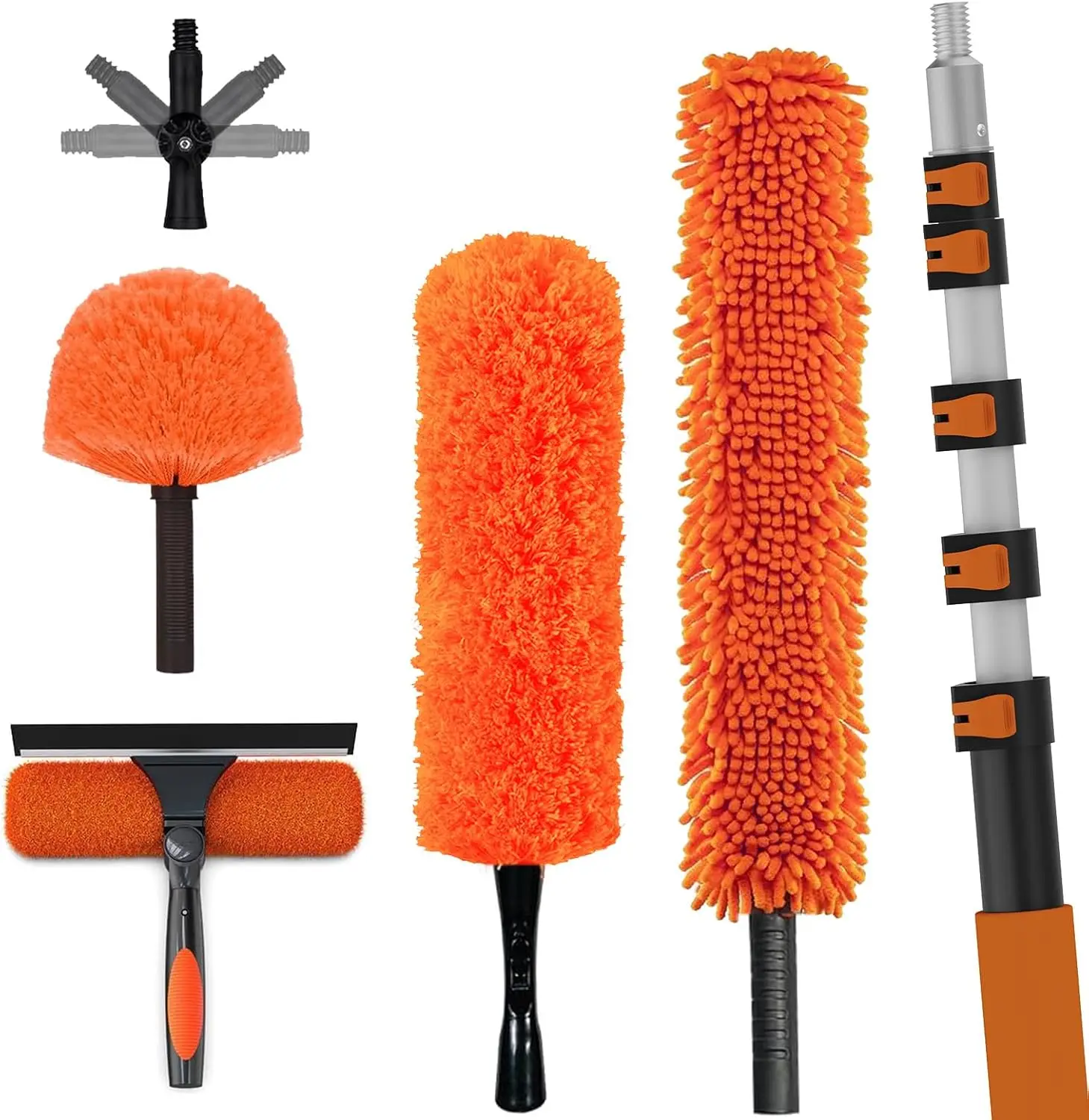 Телескопическая тряпка длиной 30 футов с удлинителем, очистителем с высоким потолочным вентилятором и комплектом для мытья окон
Телескопическая тряпка длиной 30 футов с удлинителем, очистителем с высоким потолочным вентилятором и комплектом для мытья окон