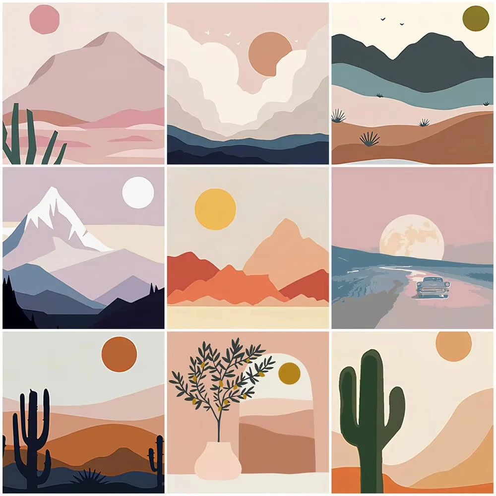 Boho Desert Landscape Collage Jigsaw Puzzle, Minimalist Mountain & Cactus Art Living Room Wall Decor High Quality
Boho Desert Landscape Collage Jigsaw Puzzle, Minimalist Mountain & Cactus Art Living Room Wall Decor High Quality