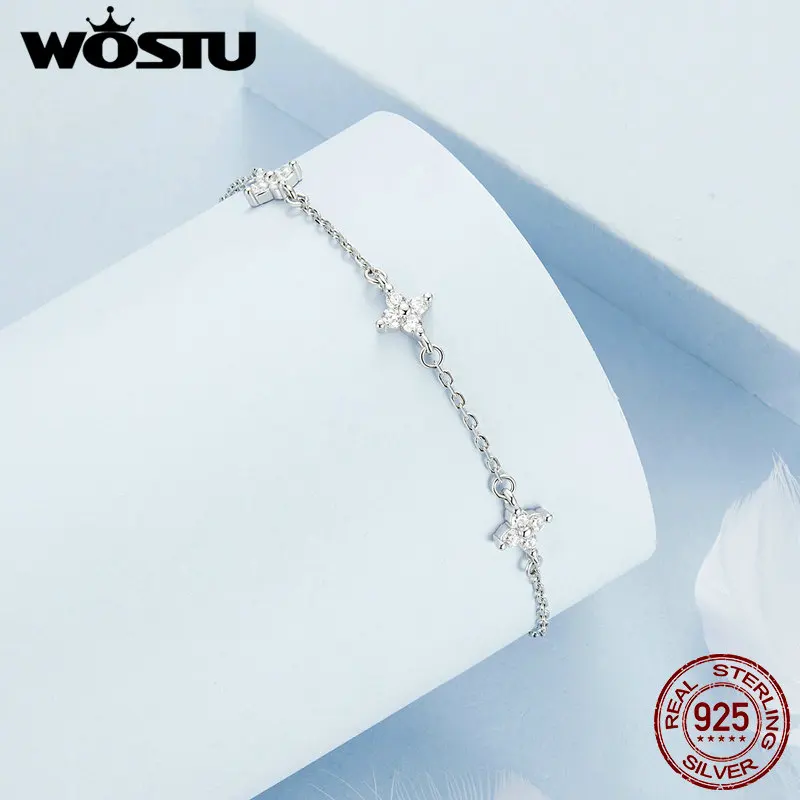 WOSTU, серебро 925 пробы, изысканный сверкающий браслет, покрытый белым золотом, для женщин, для свадебной вечеринки, ювелирные изделия, подарки, FNB158 150 + 60 мм
WOSTU, серебро 925 пробы, изысканный сверкающий браслет, покрытый белым золотом, для женщин, для свадебной вечеринки, ювелирные изделия, подарки, FNB158 150 + 60 мм