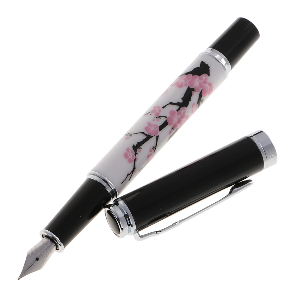 Fountain Pen Extra Fine Metal Plum Blossom Pattern Refill Writing Tool for Creative Journaling
Fountain Pen Extra Fine Metal Plum Blossom Pattern Refill Writing Tool for Creative Journaling
