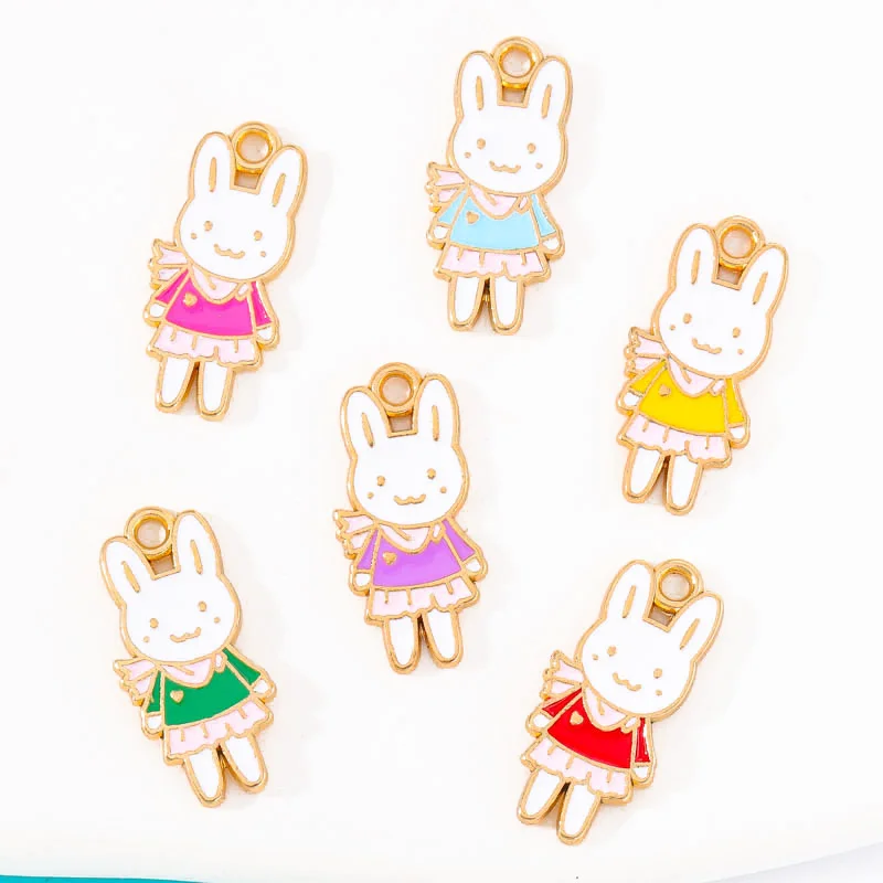 20pcs 10*22mm Enamel Alloy Ornament Color Cute Rabbit Pendant For Necklace Bracelet Earring Making Women Charm Jewelry Accessory
20pcs 10*22mm Enamel Alloy Ornament Color Cute Rabbit Pendant For Necklace Bracelet Earring Making Women Charm Jewelry Accessory