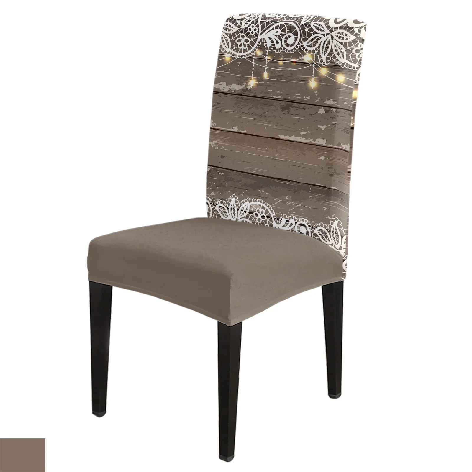 Brown Plank Lace Dining Chair Covers Spandex Stretch Seat Cover for Wedding Kitchen Banquet Party Seat Case
Brown Plank Lace Dining Chair Covers Spandex Stretch Seat Cover for Wedding Kitchen Banquet Party Seat Case