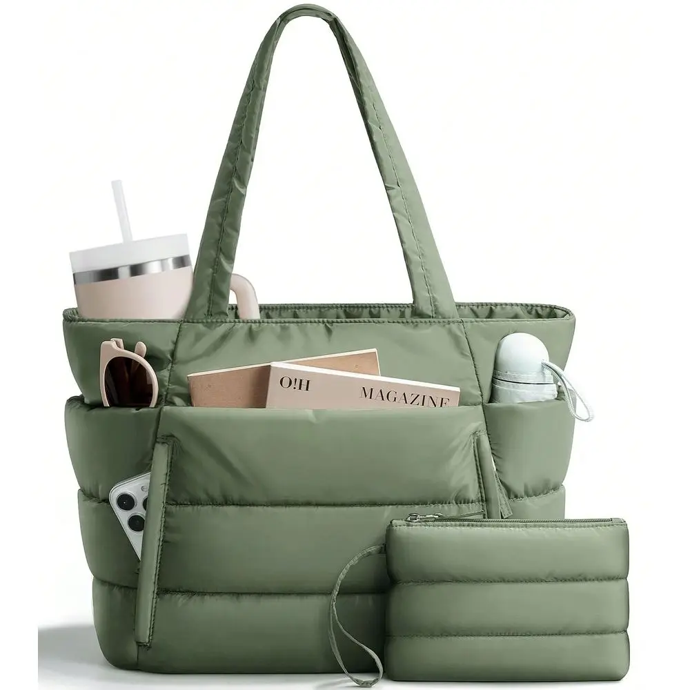 Tote Bag For Women, Lightweight Puffy Work Handbag Teacher Nurse Quilted Shoulder Bag For School Travel Gym
Tote Bag For Women, Lightweight Puffy Work Handbag Teacher Nurse Quilted Shoulder Bag For School Travel Gym