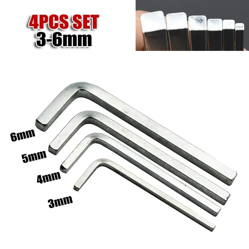 4Pcs L Shape Square Head Wrench Square Key 4 Point Wrench Screwdriver Set 3-6mm For Tighten Square Screw Universal Wrench Hand
4Pcs L Shape Square Head Wrench Square Key 4 Point Wrench Screwdriver Set 3-6mm For Tighten Square Screw Universal Wrench Hand