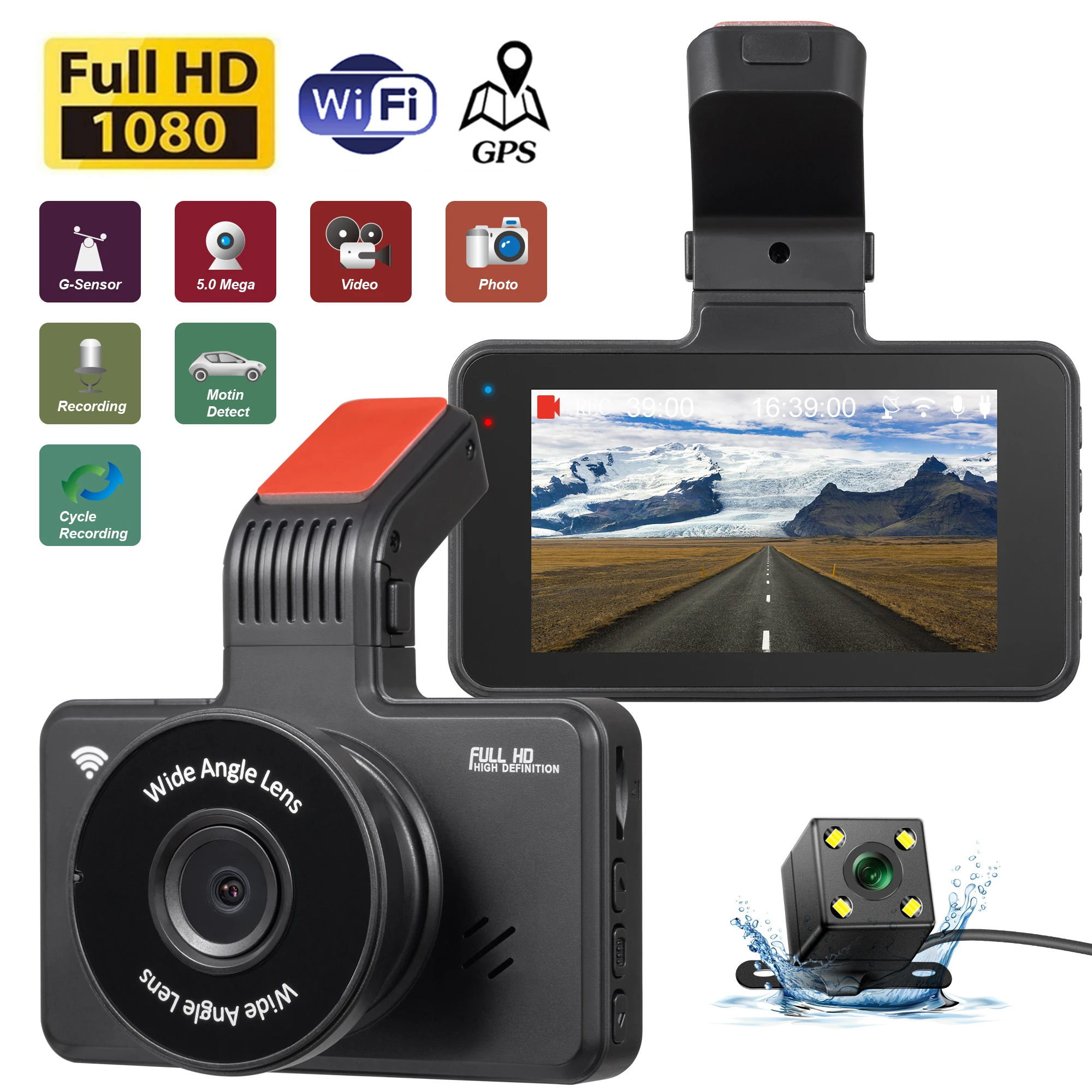 Car DVR WiFi GPS Dash Cam Rear View Vehicle Car Camera 1080P Full HD Drive Video Recorder Black Box Auto Dashcam Car Accessories
Car DVR WiFi GPS Dash Cam Rear View Vehicle Car Camera 1080P Full HD Drive Video Recorder Black Box Auto Dashcam Car Accessories