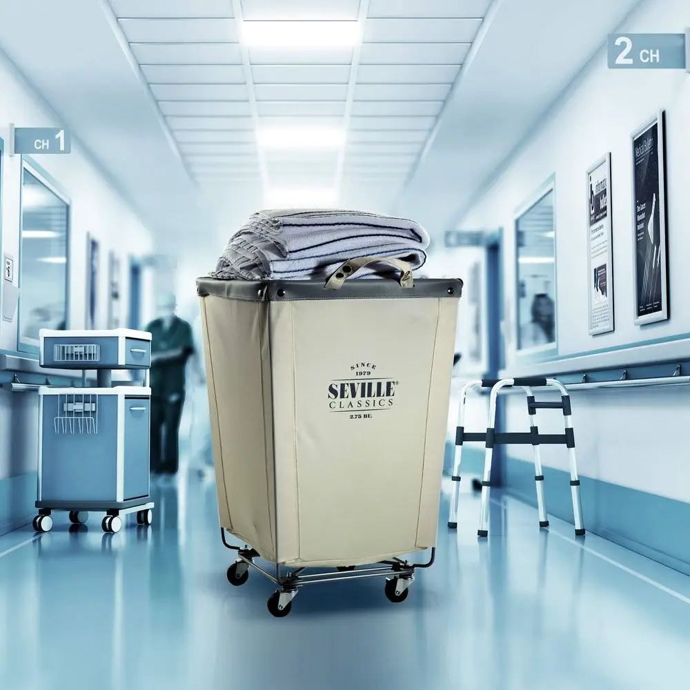 Large Commercial Heavy Duty Rolling Steel Frame Laundry Hamper Canvas Cart Bin, w Wheels for Hotel, Home, Closet, Bedroom PATEN
Large Commercial Heavy Duty Rolling Steel Frame Laundry Hamper Canvas Cart Bin, w Wheels for Hotel, Home, Closet, Bedroom PATEN