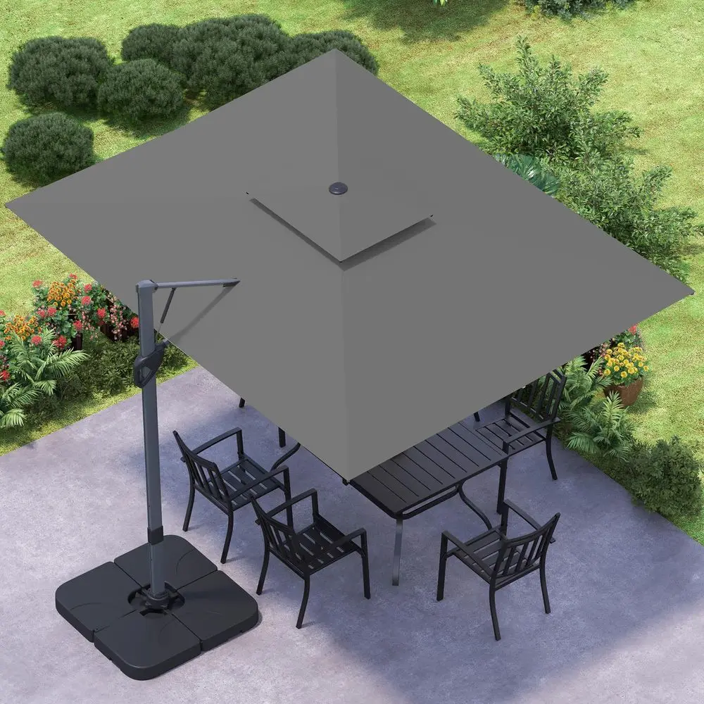 12x9 ft Cantilever Patio Umbrella with Base Included, Rectangle Offset Outdoor Umbrellas with 360 Rotation, 5YearNonFading Hang
12x9 ft Cantilever Patio Umbrella with Base Included, Rectangle Offset Outdoor Umbrellas with 360 Rotation, 5YearNonFading Hang