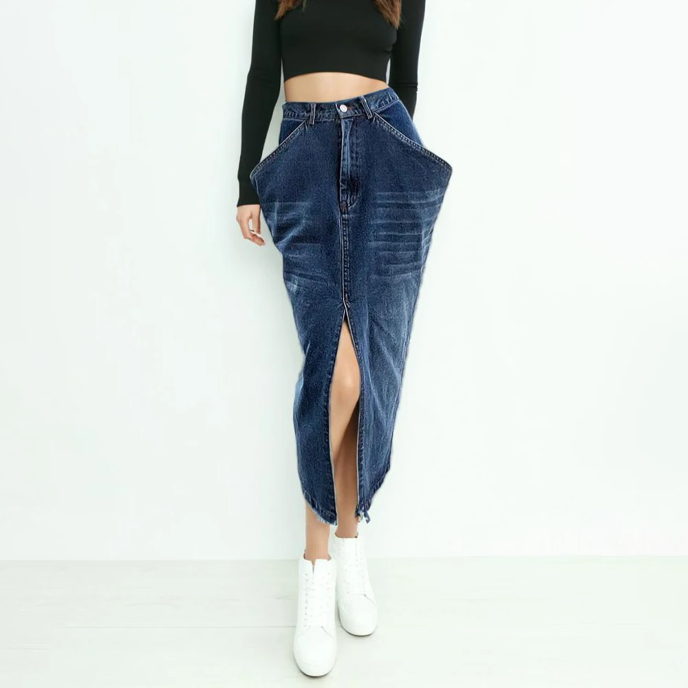 Solid Patchwork Pocket Casual Denim Skirt For Women High Waist Spliced Button Minimalist Split Skirts Female Fashion Style
Solid Patchwork Pocket Casual Denim Skirt For Women High Waist Spliced Button Minimalist Split Skirts Female Fashion Style