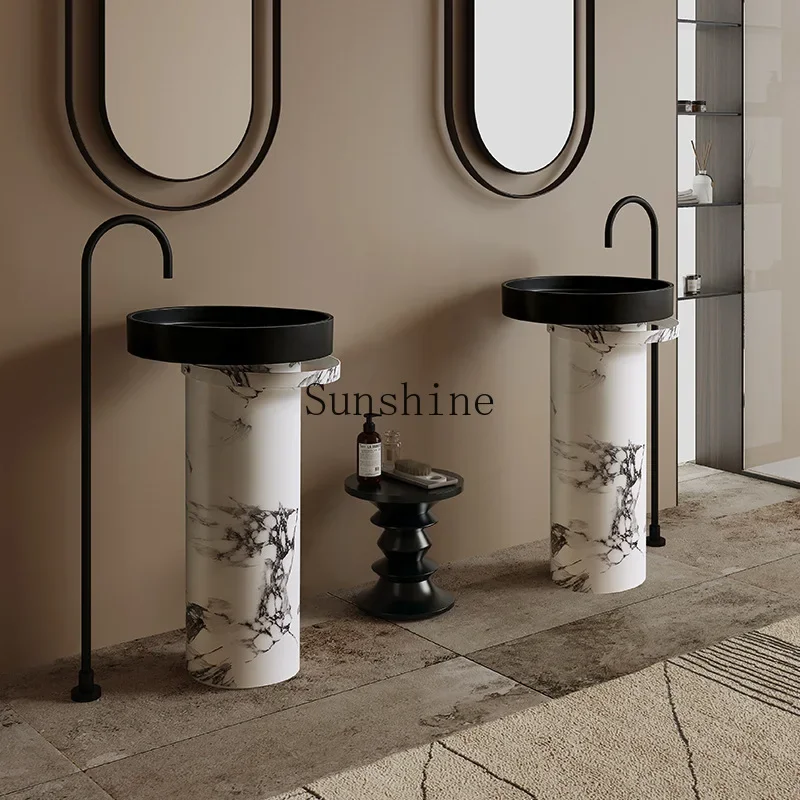Creative art column type artificial stone wash basin, balcony courtyard villa floor type
Creative art column type artificial stone wash basin, balcony courtyard villa floor type