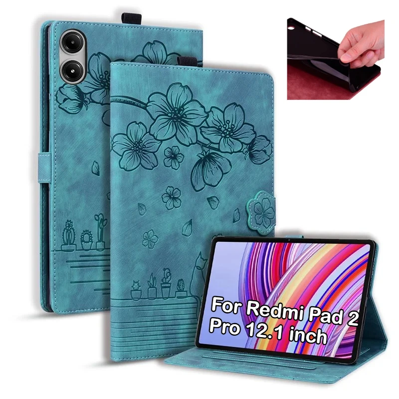 Embossed PU Leather TPU Inner Stand Wallet Case for Xiaomi Redmi Pad 2 Pro Poco Pad 12.1" 2025 Skin Feel Shockproof Back Cover
Embossed PU Leather TPU Inner Stand Wallet Case for Xiaomi Redmi Pad 2 Pro Poco Pad 12.1" 2025 Skin Feel Shockproof Back Cover