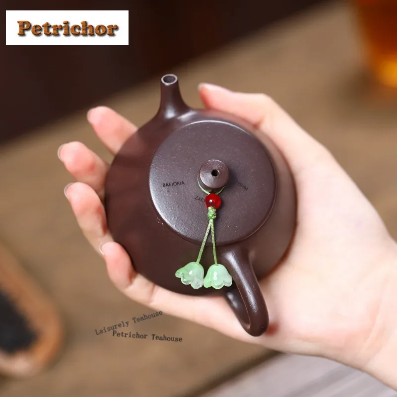 90ml Traditional Yixing Purple Clay Teapots Handmade Stone Scoop Pot Raw Ore Purple Mud Kettle Zisha Tea Set For Tea Collection
90ml Traditional Yixing Purple Clay Teapots Handmade Stone Scoop Pot Raw Ore Purple Mud Kettle Zisha Tea Set For Tea Collection