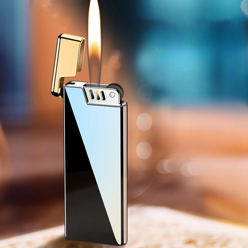 Thin Windproof Open Flame Butane Gas Lighter Classic Grinding Wheel Ignition Mini Outdoor Convenient Portable Cigarette Lighters
Thin Windproof Open Flame Butane Gas Lighter Classic Grinding Wheel Ignition Mini Outdoor Convenient Portable Cigarette Lighters