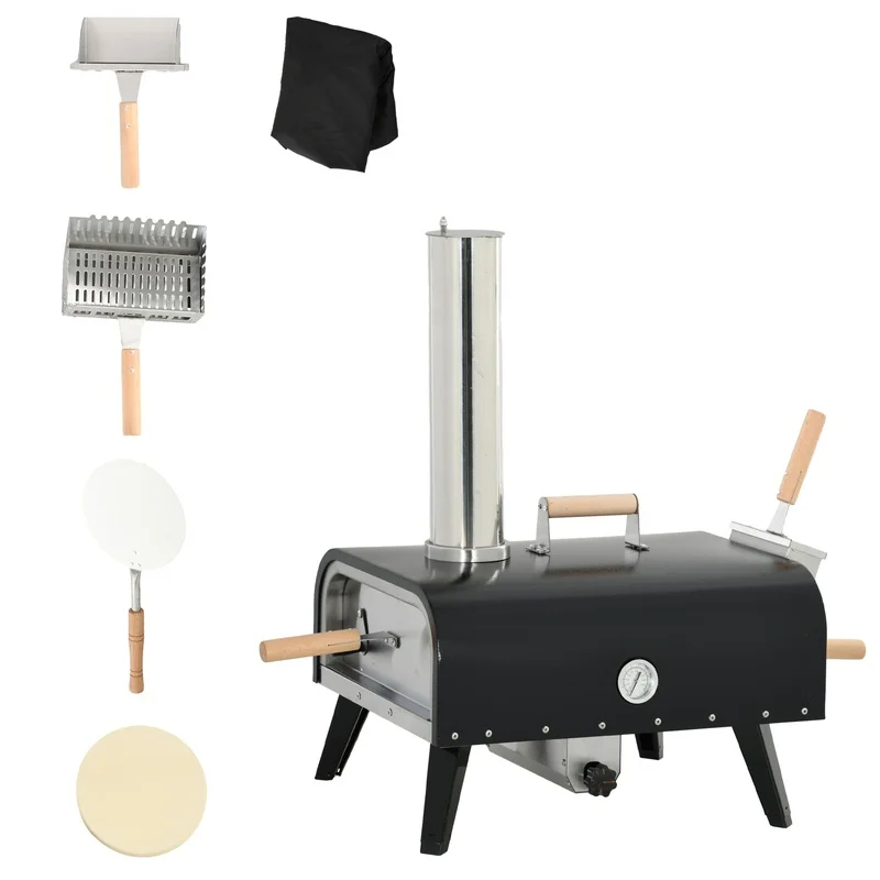 Outsunny Portable Pellet Wood-Fired Pizza Oven with 12" Rotating Stone, Peel, Cover, Foldable Legs, Stainless Steel Outdoor Pizza Grill for Backyard or Patio
Outsunny Portable Pellet Wood-Fired Pizza Oven with 12" Rotating Stone, Peel, Cover, Foldable Legs, Stainless Steel Outdoor Pizza Grill for Backyard or Patio