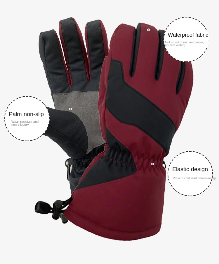 Haohan Outdoor Ski Gloves Velvet Warm Waterproof Not Wet Outdoor Cycling Mountaineering Winter Gloves Customized
Haohan Outdoor Ski Gloves Velvet Warm Waterproof Not Wet Outdoor Cycling Mountaineering Winter Gloves Customized