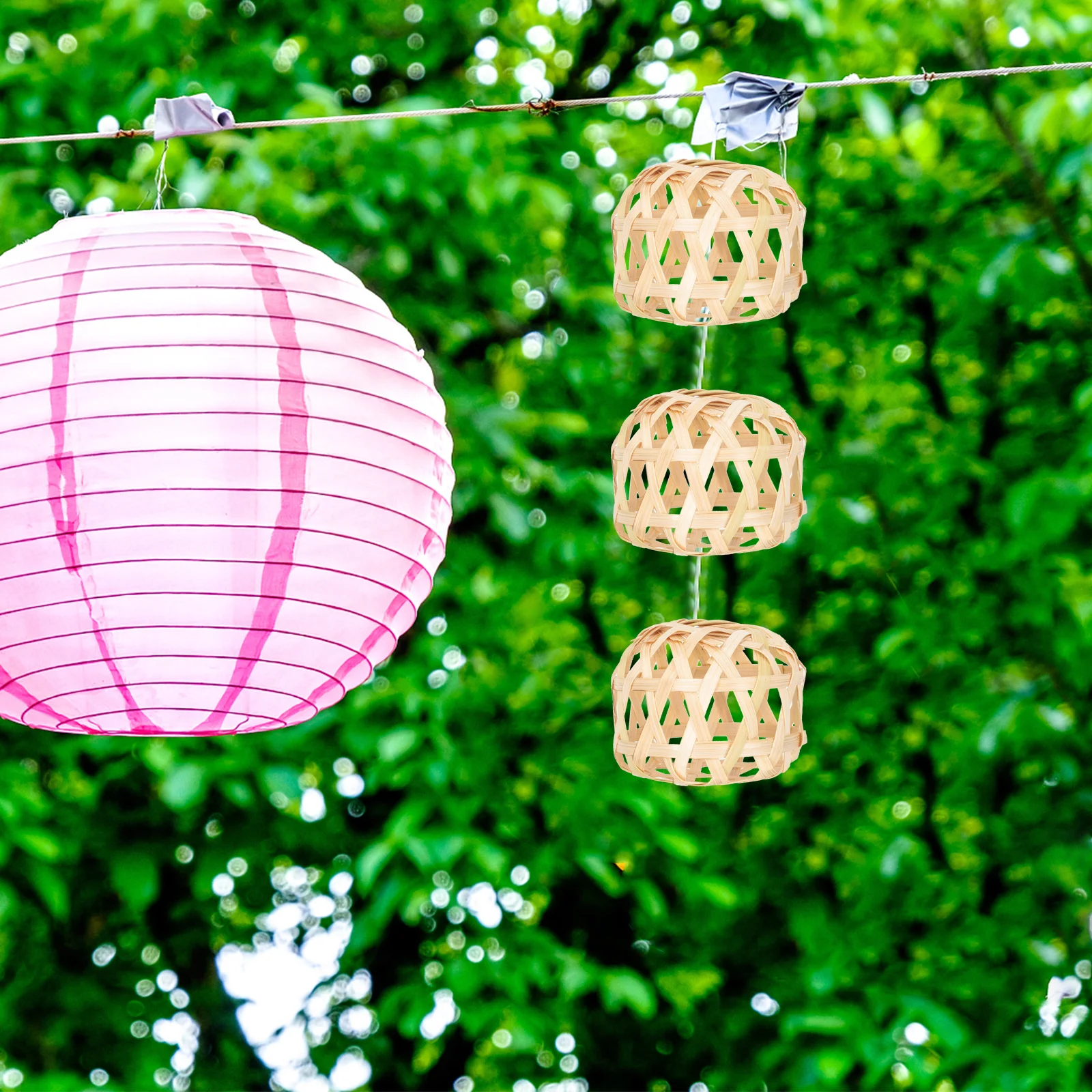 2Pcs Rustic Bamboo Lamp Shade Woven Lantern Cover Small Replacement Lampshades Decorative Light Shade for Handheld Lantern Lamp
2Pcs Rustic Bamboo Lamp Shade Woven Lantern Cover Small Replacement Lampshades Decorative Light Shade for Handheld Lantern Lamp