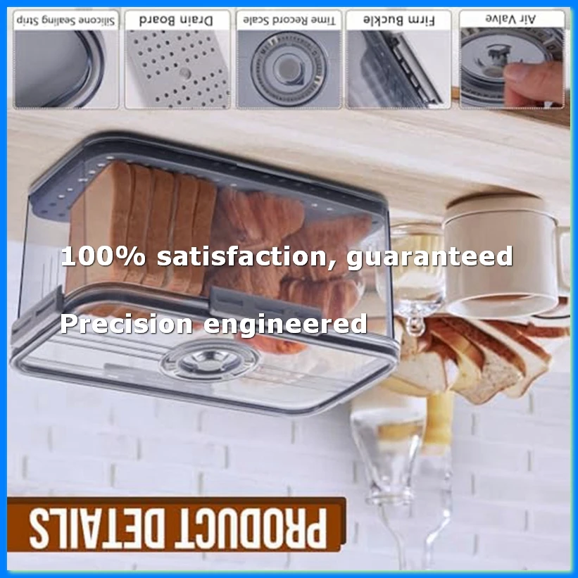 Bread Box Airtight Bread Boxes for Kitchen Counter, Time Recording Bread Storage Container with Lid, Bread Holder-A23R
Bread Box Airtight Bread Boxes for Kitchen Counter, Time Recording Bread Storage Container with Lid, Bread Holder-A23R