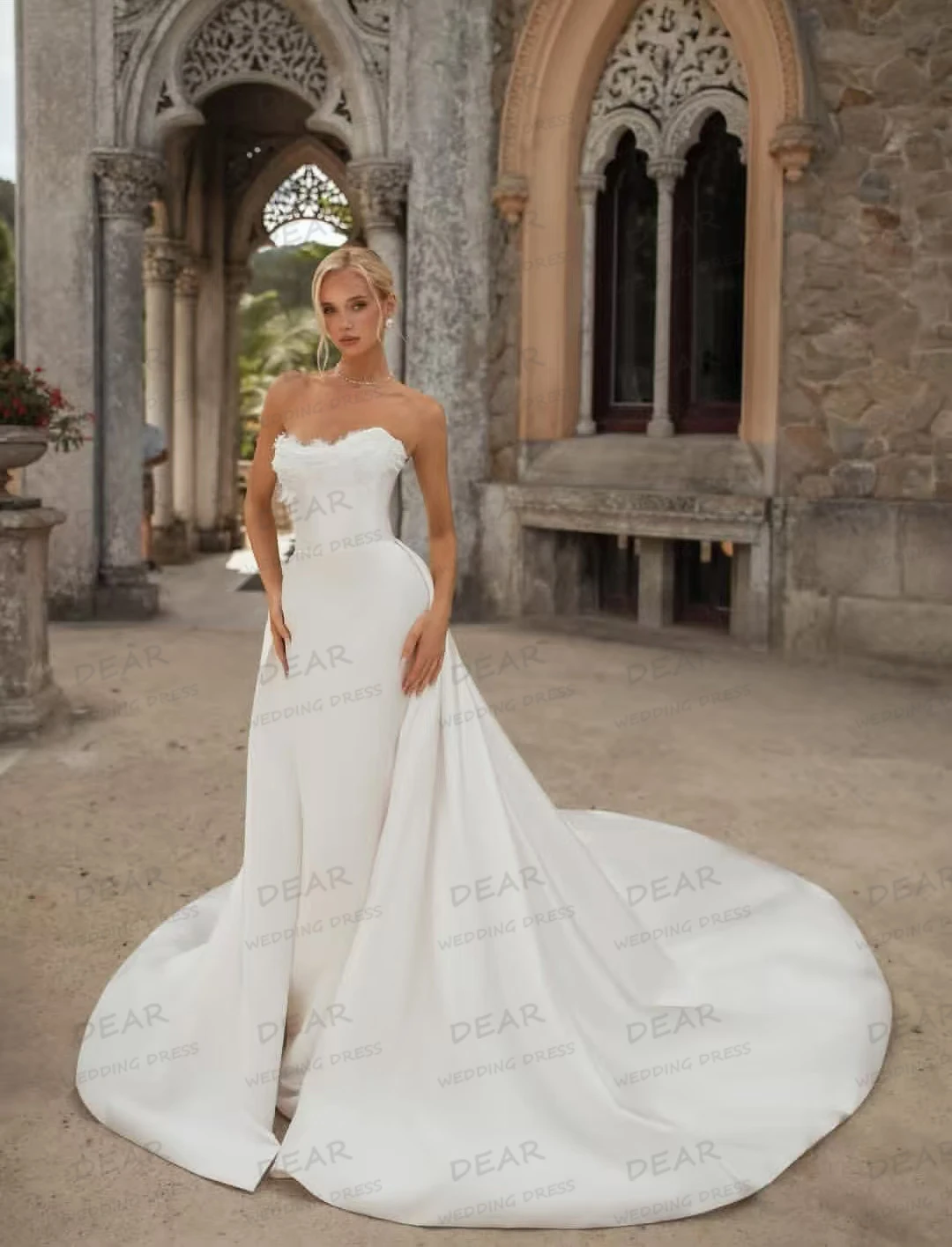 Luxury Mermaid Wedding Dresses Sexy Sleeveless Boat Neck Women Bride Gowns Sweep Train Formal Vestidos De Novia Party Customized
Luxury Mermaid Wedding Dresses Sexy Sleeveless Boat Neck Women Bride Gowns Sweep Train Formal Vestidos De Novia Party Customized