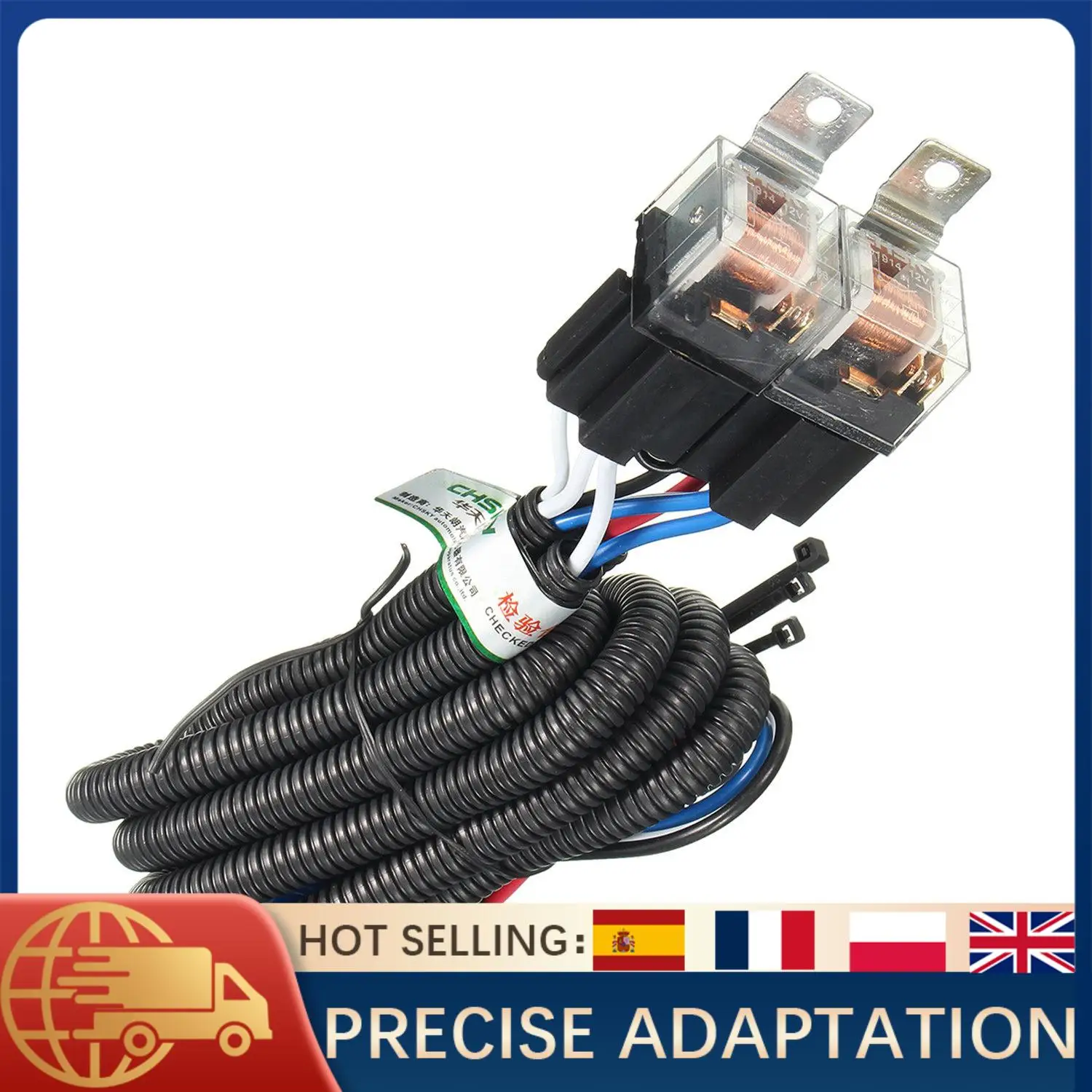 H4 LED Headlight Bulb Relay Wiring Harness Kit Negative Switched Conversion for Toyota Nissan Headlamp Upgrade with Relays Fuses 
H4 LED Headlight Bulb Relay Wiring Harness Kit Negative Switched Conversion for Toyota Nissan Headlamp Upgrade with Relays Fuses