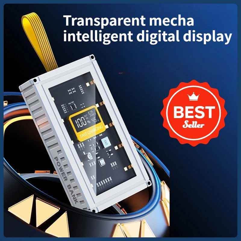 Transparent Mech Wind Container 20000mAh Fast Charging Power Bank Large Capacity Mobile Power Bank
Transparent Mech Wind Container 20000mAh Fast Charging Power Bank Large Capacity Mobile Power Bank