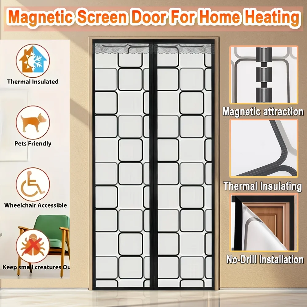 Экранная дверь с магнитной изоляцией — автоматически закрывается, ветрозащита и блокировка холода, эффективная защита от холода для зимнего тепло
Экранная дверь с магнитной изоляцией — автоматически закрывается, ветрозащита и блокировка холода, эффективная защита от холода для зимнего тепло