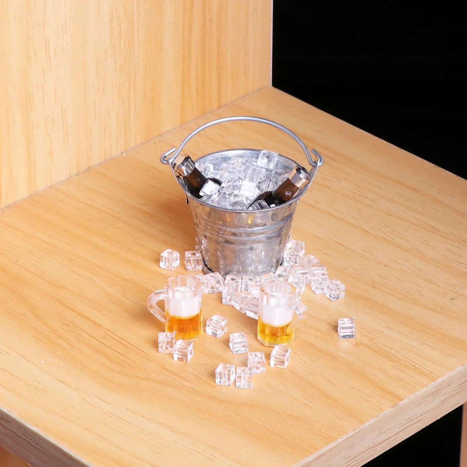 Dollhouse Miniatures Mini Ice Bucket Wine Bottle Beer Mug Set for Mini Kitchen Dollhouse Bar
Dollhouse Miniatures Mini Ice Bucket Wine Bottle Beer Mug Set for Mini Kitchen Dollhouse Bar