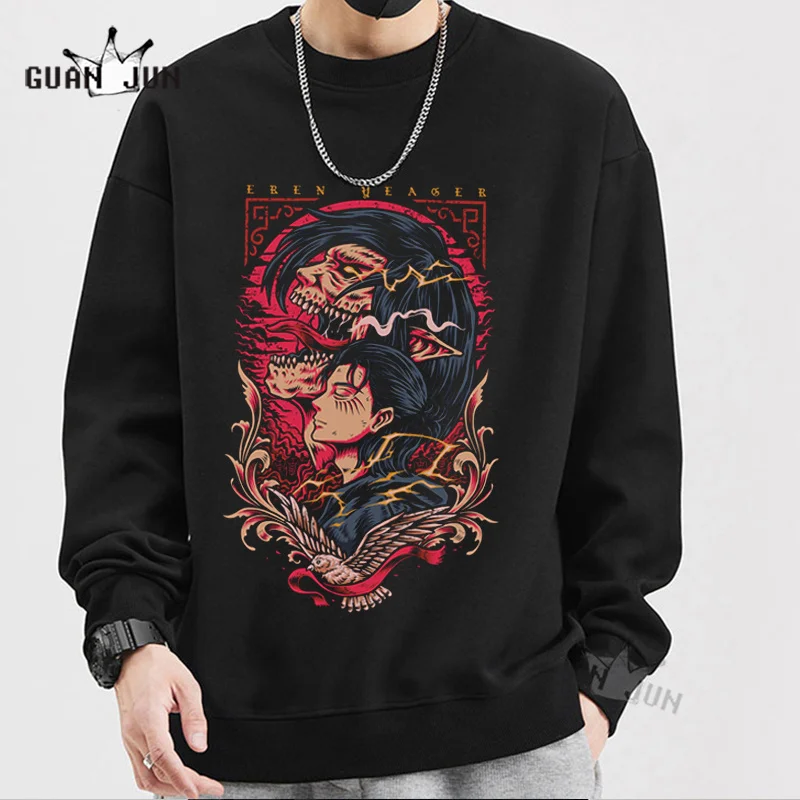 Attack on Titan Sweatshirt Anime Eren Yeager Graphic Men Pullover Long Sleeve Loose Casual Hooded Streetwear Harajuku Top Unisex
Attack on Titan Sweatshirt Anime Eren Yeager Graphic Men Pullover Long Sleeve Loose Casual Hooded Streetwear Harajuku Top Unisex