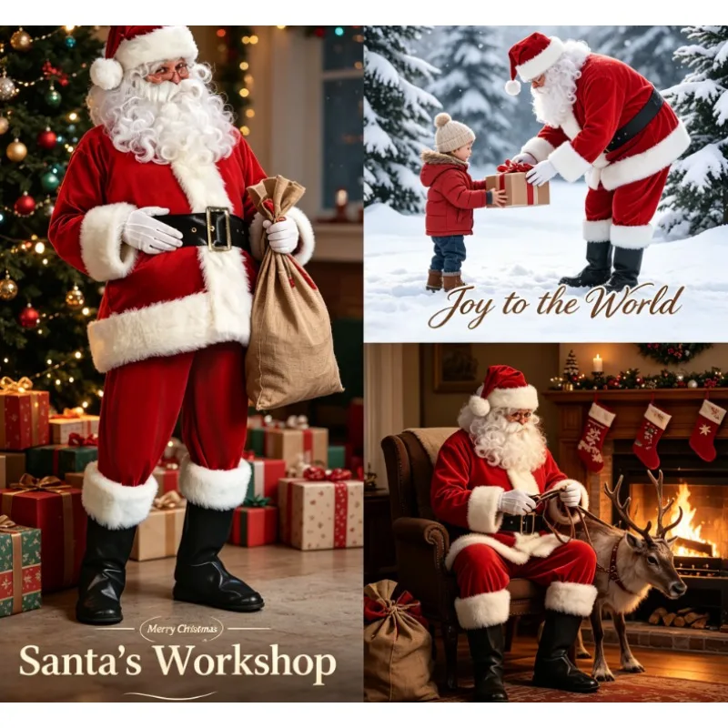 Wholesale Santa Claus Sets Festive Atmosphere Cosplay Performance Costumes Christmas Role-playing
Wholesale Santa Claus Sets Festive Atmosphere Cosplay Performance Costumes Christmas Role-playing