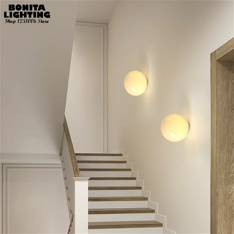 Modern Nordic Round Glass Wall Lamp Minimalist LED Light for Bedroom Bedside Living Room Hallway Stair Decor Sconce Hidden Base
Modern Nordic Round Glass Wall Lamp Minimalist LED Light for Bedroom Bedside Living Room Hallway Stair Decor Sconce Hidden Base