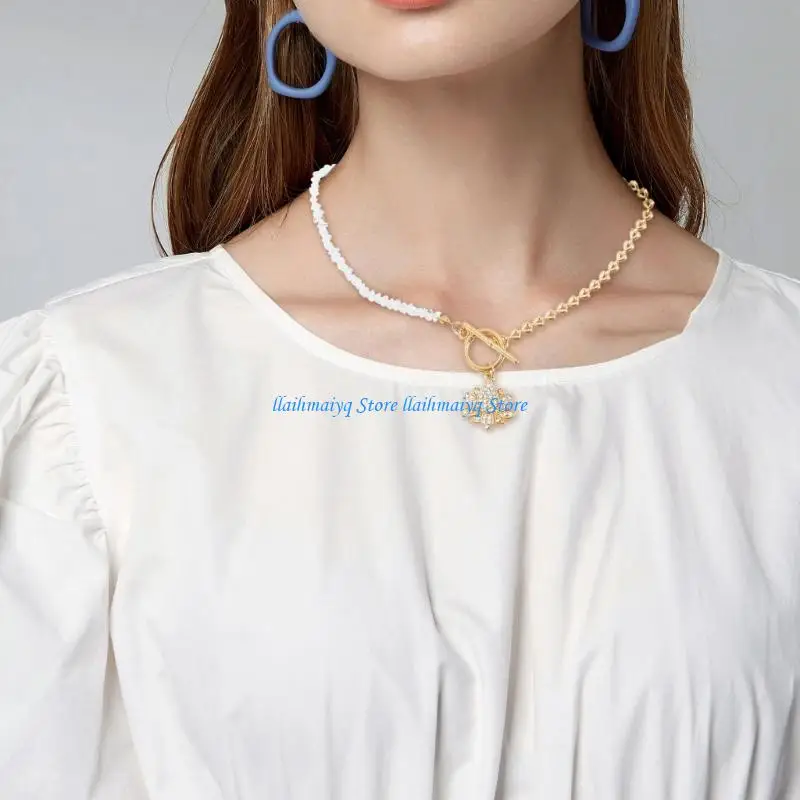 573B Versatile Fashion Accessory Floral Stone Necklace in Alloy Collarbone Chain Perfect Gift Option for Special Occasions
573B Versatile Fashion Accessory Floral Stone Necklace in Alloy Collarbone Chain Perfect Gift Option for Special Occasions