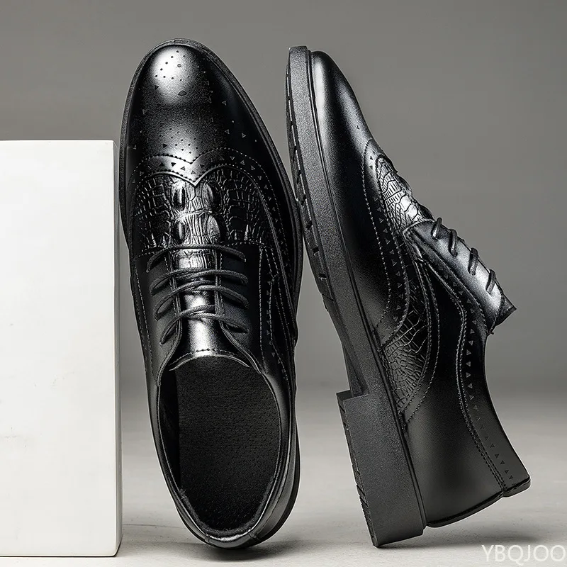 Fashionable Retro Men's Leather Shoes with Lace Up Business Formal Pointed Leather Shoes Breathable Low Cut Casual Men's Shoes
Fashionable Retro Men's Leather Shoes with Lace Up Business Formal Pointed Leather Shoes Breathable Low Cut Casual Men's Shoes
