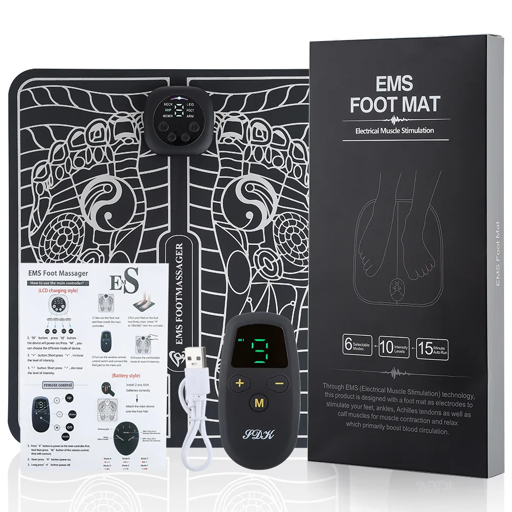 EMS Electric Foot Stimulator Massager Electric Massage Mat Fullomatic Massage Foot Circulation Massager Tens Fisioterapia Mat
EMS Electric Foot Stimulator Massager Electric Massage Mat Fullomatic Massage Foot Circulation Massager Tens Fisioterapia Mat