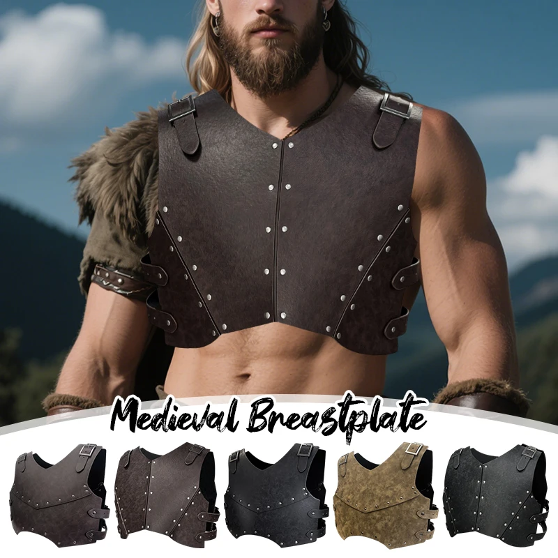 Men Medieval Costume Chest Armour Chest Shield Chest Guard Retro Steampunk Leather Studded Breastplate Warrior Armor Vest
Men Medieval Costume Chest Armour Chest Shield Chest Guard Retro Steampunk Leather Studded Breastplate Warrior Armor Vest