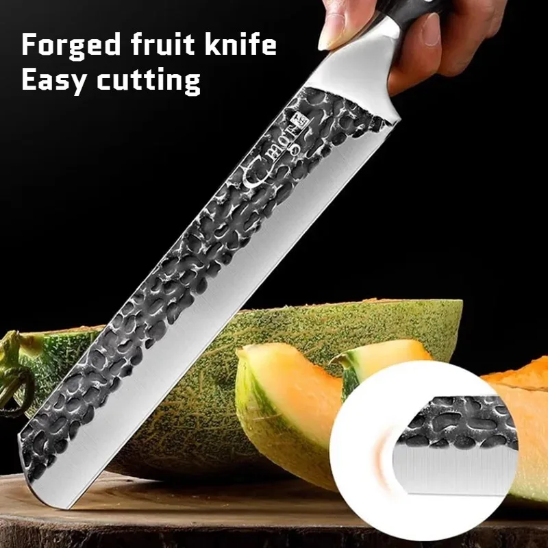 Fruit Knife for Home Use - Specialized Melon Cutter Stainless Steel Forged Sharp Watermelon Knife
Fruit Knife for Home Use - Specialized Melon Cutter Stainless Steel Forged Sharp Watermelon Knife