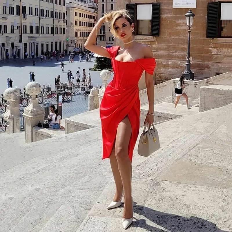 Vinca Sunny Sexy Split Prom Gowns Off The Shoulder Homecoming Graduation Dresses Short Elegant Evening Party Dresses
Vinca Sunny Sexy Split Prom Gowns Off The Shoulder Homecoming Graduation Dresses Short Elegant Evening Party Dresses