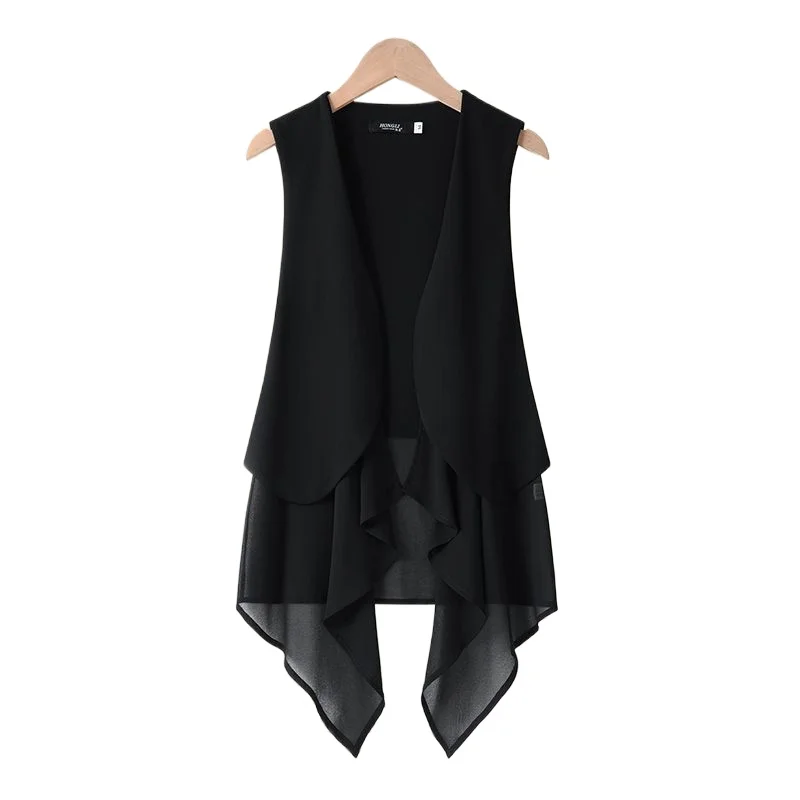 Chiffon Vest Women's Medium and Long Thin Summer Thin Korean Version Sleeveless Fashion Vest Cardigan Vest New Beautiful Coat
Chiffon Vest Women's Medium and Long Thin Summer Thin Korean Version Sleeveless Fashion Vest Cardigan Vest New Beautiful Coat
