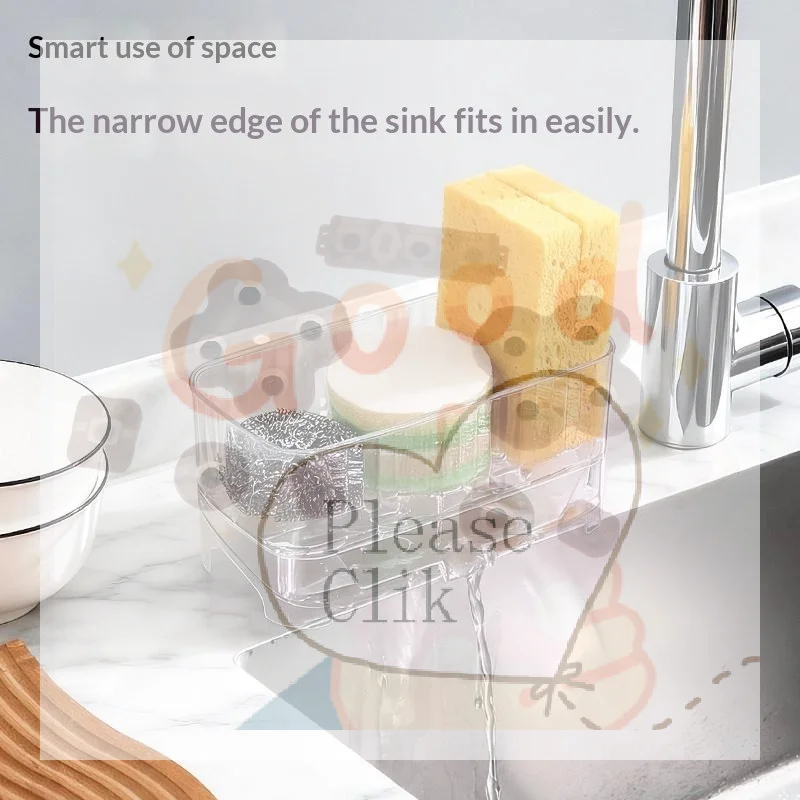 【HG】Transparent Sink Caddy Sponge Holder With Drainage Base Compact Kitchen Organizer For Countertop
【HG】Transparent Sink Caddy Sponge Holder With Drainage Base Compact Kitchen Organizer For Countertop