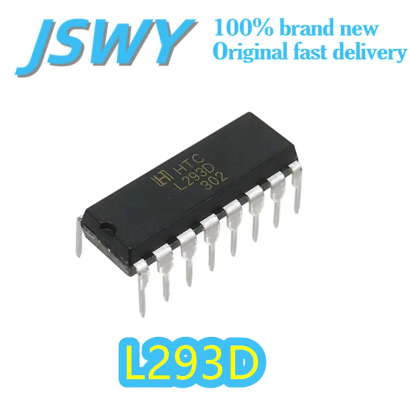 (10/50 pieces) L293D silk-print 293 DIP-16 package Dual motor driver IC supports 4.5-36V/600mA output Original Quick delivery 
(10/50 pieces) L293D silk-print 293 DIP-16 package Dual motor driver IC supports 4.5-36V/600mA output Original Quick delivery