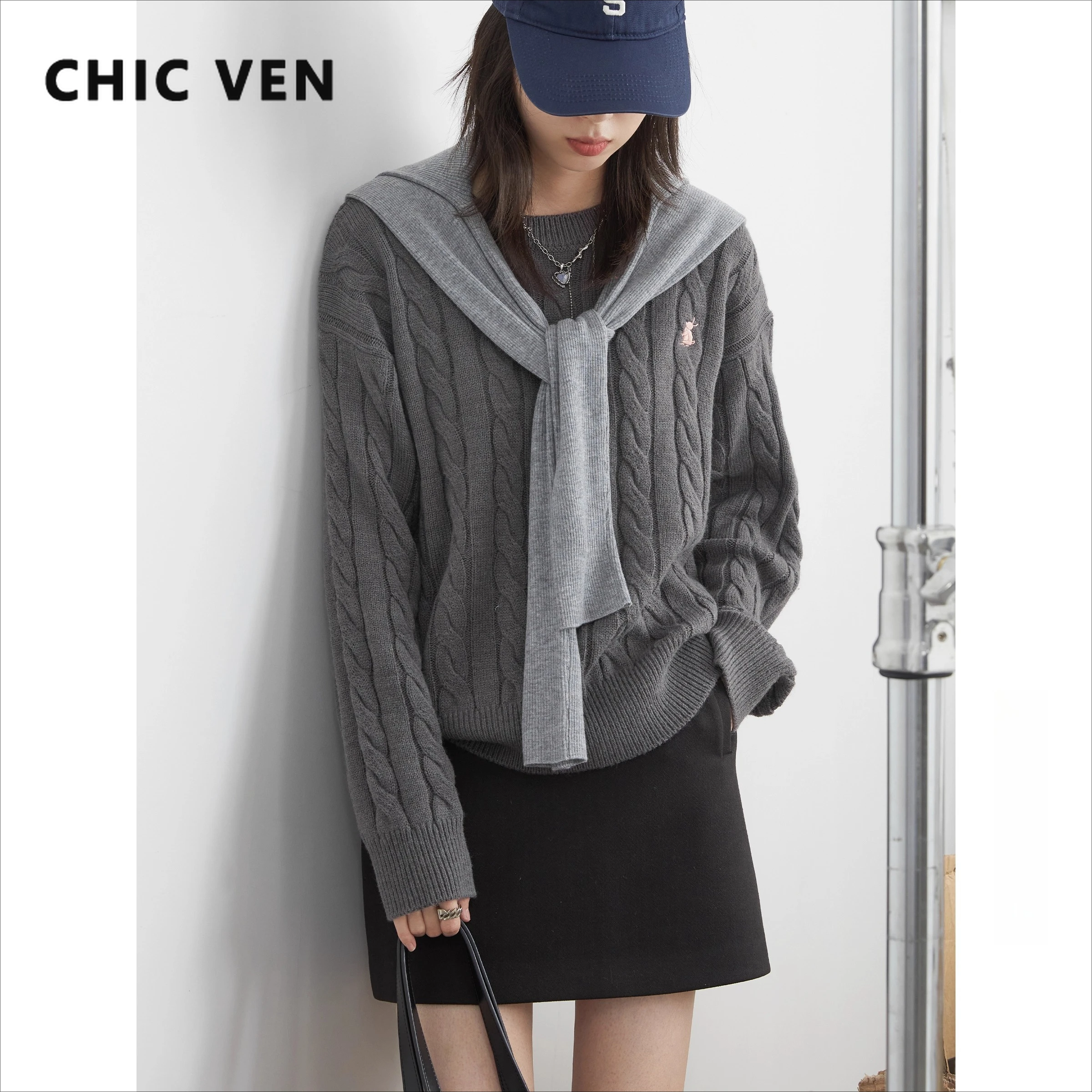 ШИКАРНЫЙ VEN, новый женский кардиган с круглым вырезом, свободный повседневный однотонный вязаный свитер с вышивкой, женский пуловер, осень-зима 2025
ШИКАРНЫЙ VEN, новый женский кардиган с круглым вырезом, свободный повседневный однотонный вязаный свитер с вышивкой, женский пуловер, осень-зима 2025