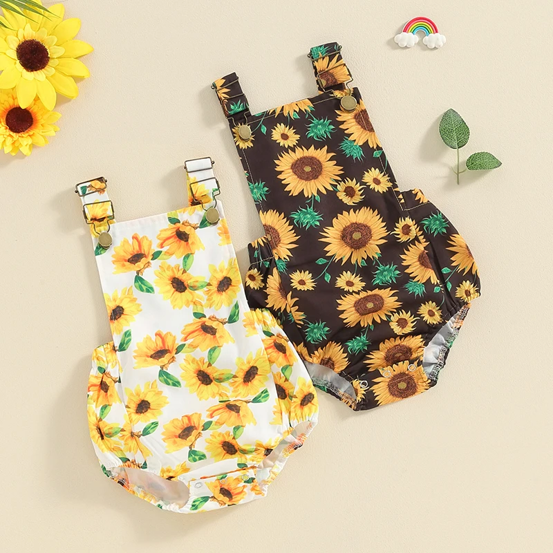 Sunflower Print Sleeveless Adjustable Straps Imitation Denim Summer Romper Jumpsuit Baby Girls Romper Overalls for 0-24 Months
Sunflower Print Sleeveless Adjustable Straps Imitation Denim Summer Romper Jumpsuit Baby Girls Romper Overalls for 0-24 Months