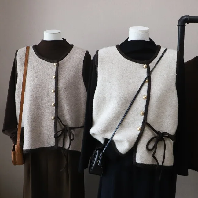 Ele женский осенне-зимний комплект из двух предметов, базовый слой, внутренняя одежда, свитер, жилет, высокий дизайн, модный, штабелируемый
Ele женский осенне-зимний комплект из двух предметов, базовый слой, внутренняя одежда, свитер, жилет, высокий дизайн, модный, штабелируемый