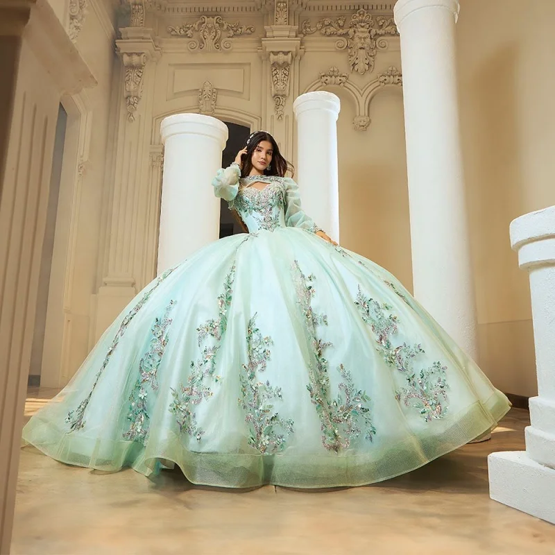 Мятно-зеленое платье Quinceanera с открытыми плечами по индивидуальному заказу, аппликация с блестками, драгоценный камень, 3D цветок, платья de 15, Quinceanera
Мятно-зеленое платье Quinceanera с открытыми плечами по индивидуальному заказу, аппликация с блестками, драгоценный камень, 3D цветок, платья de 15, Quinceanera