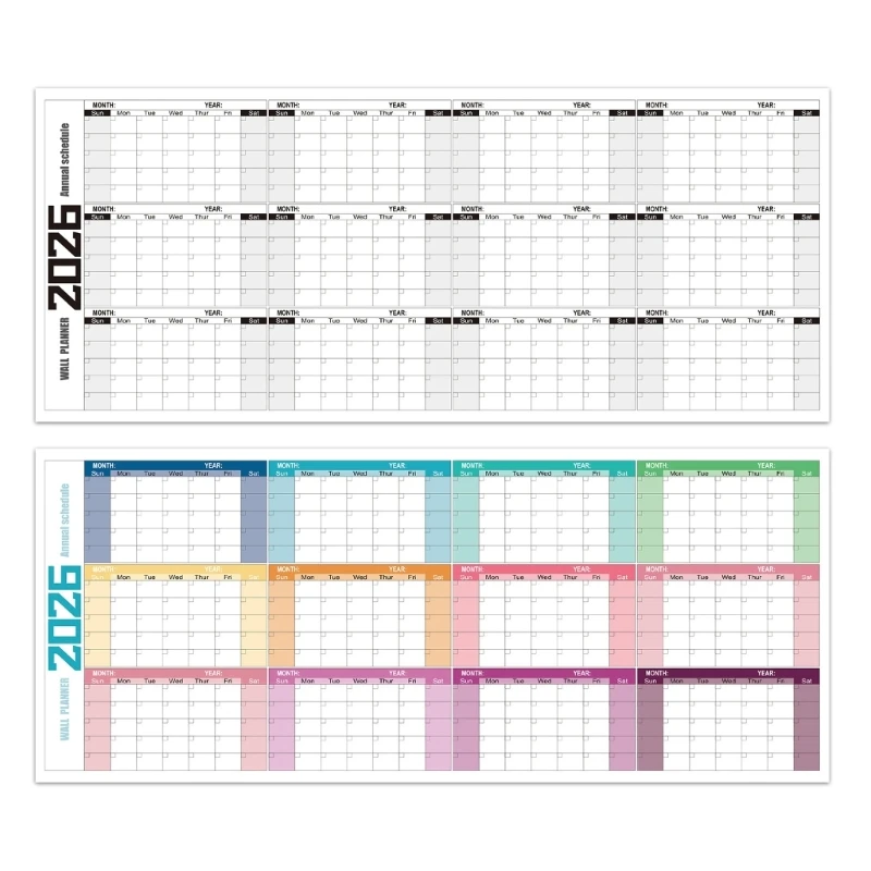 Y5LB 2026 Full Year to View Calendar Planner Erasable Wall Mounted Yearly Planner
Y5LB 2026 Full Year to View Calendar Planner Erasable Wall Mounted Yearly Planner