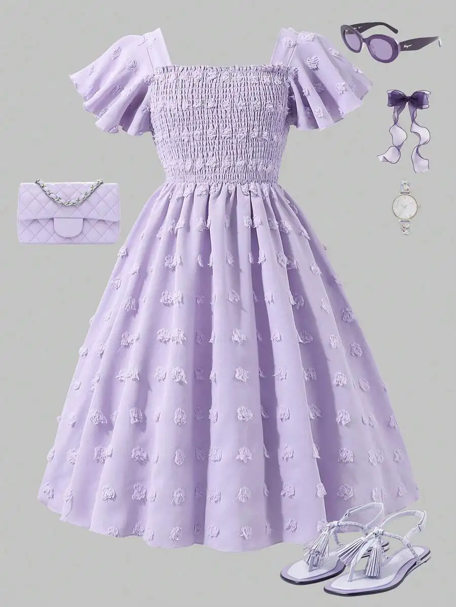 Women Off Shoulder Puff Sleeve Embroidered Ruffled Dress Spring Summer Casual Elegant
Women Off Shoulder Puff Sleeve Embroidered Ruffled Dress Spring Summer Casual Elegant
